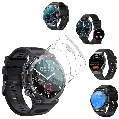 スマートウォッチ 1.39 インチ / 1.4インチ 保護 フィルム （1.39 / 1.4 インチディスプレイ） HD画面対応 気泡防止 装着簡単 耐指紋 高透過率 指紋防止 液晶保護 衝撃吸収 取