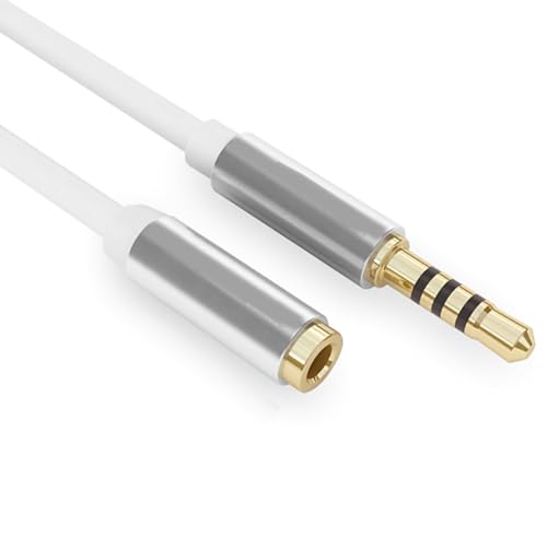3.5mmヘッドホン 延長ケーブル TRRS 3.5mm 金メッキ加工 Audio 延長 ケーブル 4極 オスメス ヘッドホン 延長ケーブル スピーカ 自動車 テレビ i Phone Android対