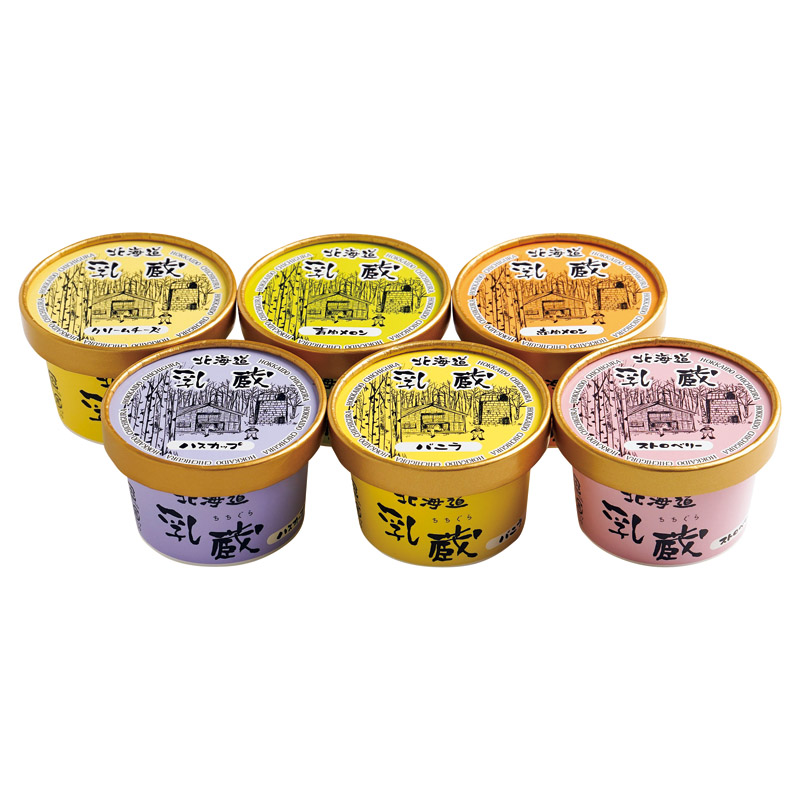 乳蔵 北海道アイスクリーム セット 6種 6個 アイス アイスクリーム 北海道 牛乳 バニラ ハスカップ ストロベリー メロン 赤肉メロン 青肉メロン クリームチーズ ギフト プレゼント 贈り物 お祝