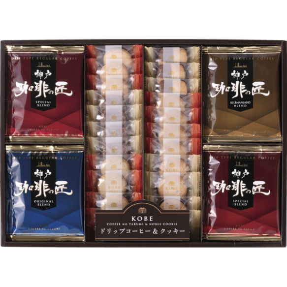 神戸浪漫 神戸の珈琲の匠＆クッキーセット クッキー コーヒー 焼き菓子 洋菓子 詰め合わせ ギフトセット ドリップ インスタント 濃厚 しっとり 洋菓子 スイーツ グルメ 誕生日 出産内祝い 結婚 お