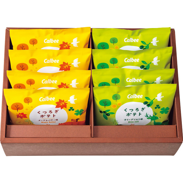 【 送料無料 父の日 ギフト 】 カルビー くつろぎポテト ポテトチップス サクほろ 食感 カジュアルギフト オリーブソルト味 ロレーヌ岩塩