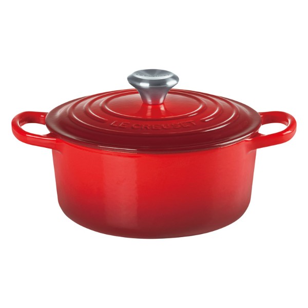 【 定番 人気 ギフト 】 【Le Creuset】 シグニチャー ココット・ロンド 18cm レッド 鍋 両手鍋 錫物 ホーロー 調理器具 フランス製
