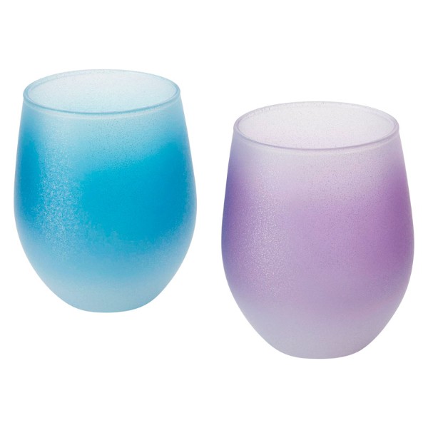 ぬりもんde Verre クールグラデーション ペア 日本製 カップ コーヒー 紅茶 お冷 フリーカップ フリーグラス マルチ 酒器 カップ ぐいのみ タンブラー ジョッキ ビール ハイボール 日本酒