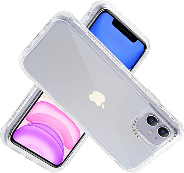 i Phone12 i Phone12 Pro 6.1インチ ケース ハード PC + ソフト TPU クリア クリスタル 三層構造 指紋防止 すり傷防止 360°保護 シリコン 軽量 耐衝撃 薄型 