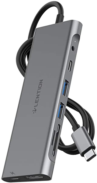 USB Type-C ハブ CB-C37-1M 1メートル 8in1機能拡張 4K HDMI PD 急速充電 Micro SD SDカードリーダー USB C 変換 アダプタ MacBo...