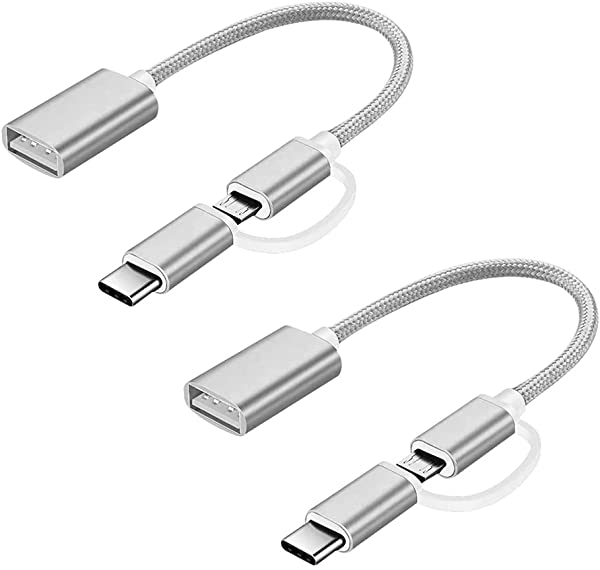 Type C + Micro USB to USB変換アダプター OTGケーブル USBホスト変換アダプタ MacBook 2019 2018 2017 Sumsang Note 8 Pixel X...