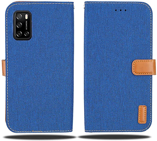 デニム デザイン ケース 手帳型 Rakuten Big s 楽天モバイル 対応 RAKUTEN Mobile 手帳ケース ブルー 全面保護 ベストデニム材料 カード収納ポケット 横置きスタンド機能 