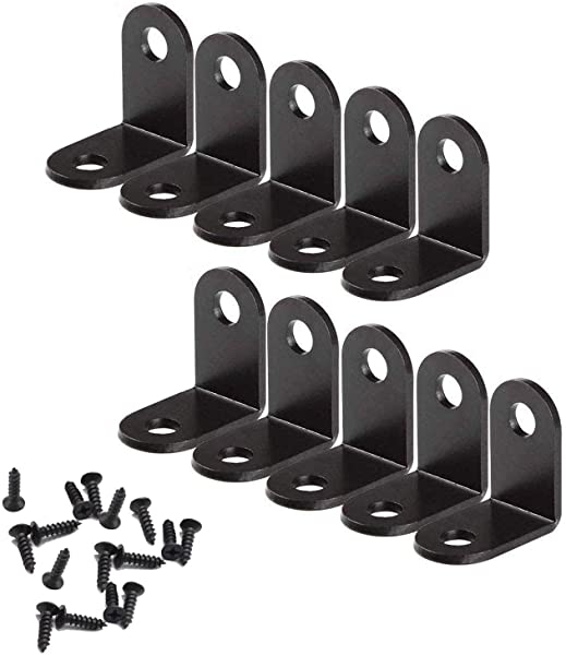 10個 セット アングルブラケット 25mm 棚受け ステンレス L字 転倒防止 補強 金具 ネジ付き 厚さ2mm 黒 (25*25*2mm)仕様 材質：ステンレス鋼。カラー：黒 サイズ：25mm/3