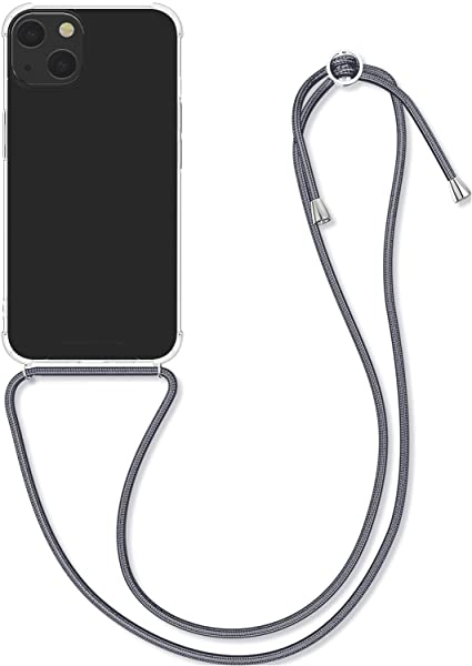 i Phone 13 ケース 首掛け スマホ 肩掛けケース ストラップ シリコン カバー 斜めがけ...透明 グレーカラー:透明 / グレーはスマートフォン、タブレット、その他のデバイス用にモダンで便