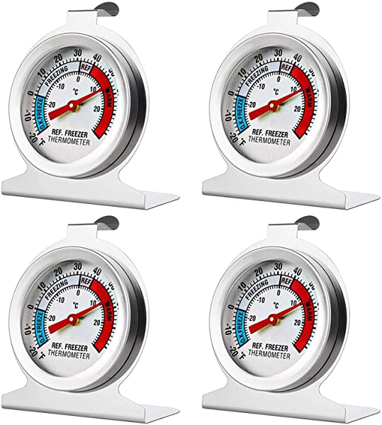 4個セット 冷蔵庫 冷凍庫 温度計 測定範囲 (-30°C-30°C 20-80 ) ーズ 大型ダイヤル温度計