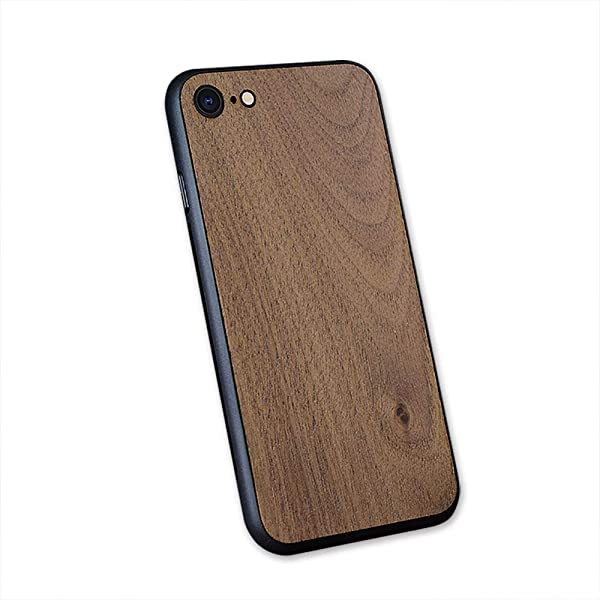 i Phone7 i Phone8 i Phone SE2 i Phone SE3 ケース 木製カバー 胡桃の木 原木 素材 アイフォン天然木 耐衝撃 ソフト クルミ ワイヤレス充電対応 (iphon