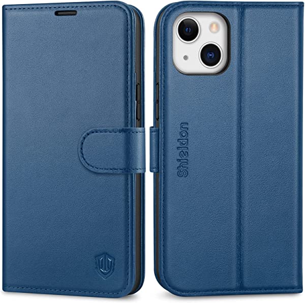 i Phone14 Plus ケース 手帳型 アイホン14プラス ケース 本革レザー ワイヤレス充電対応 衝撃吸収 全面保護 TPU素材 カード収納 財布型 横置きスタンド機能 マグネット内蔵 [RF