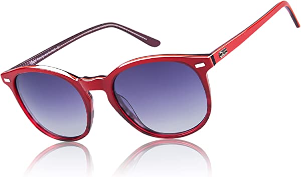 サングラス レディース uvカット 丸サングラス レッド uv400 偏光 レンズ ファッションなデザイン sunglasses women 紫外線カット
