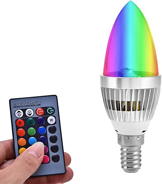 LED電球 カラー電球 E14口金 3W RGB LED電球 カラー電球 調色 カラーライト リモコン付き 調光 調色可能 タイミング機能 記憶機能 リモコ