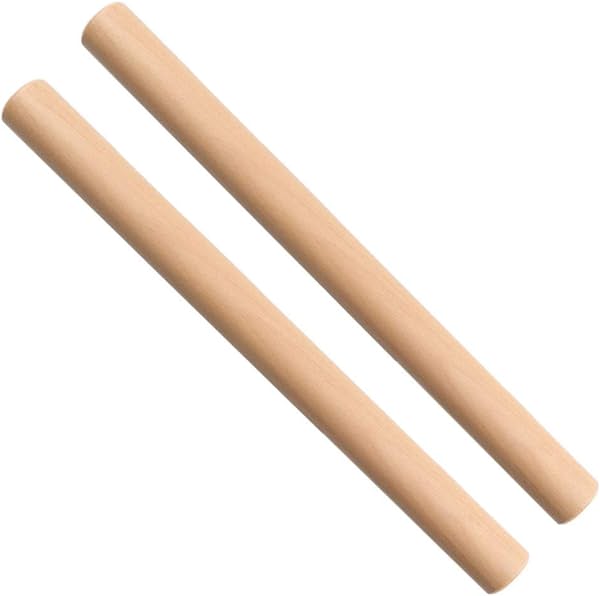 欅丸棒 欅の丸棒 丸棒 直径約1.8cm 長さ約40cm 欅バチ 朴の木 欅の丸棒2本(一対) 木材 棒木 DIYモデル、芸術、工芸品 木材 棒木 丸棒材 D