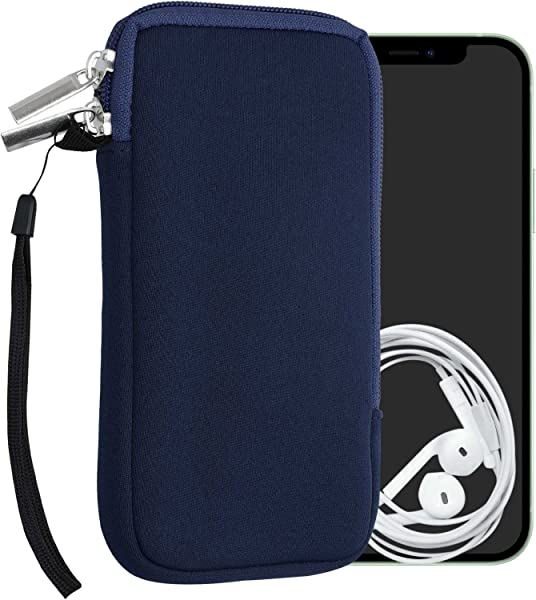 クッション ポーチ XL 6.7/6.8' ネオプレン スマートフォン 保護 ケース 紺色特徴全方位保護: 大切なスマホにこのスタイリッシュな保護ケースで新しい表情と強力な保護をプラスしてく