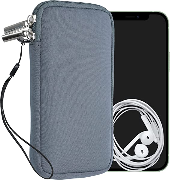 クッション ポーチ XL 6.7/6.8' ネオプレン スマートフォン 保護 ケース ブルーグレー特徴全方位保護: 大切なスマホにこのスタイリッシュな保護ケースで新しい表情と強力な保護をプラ