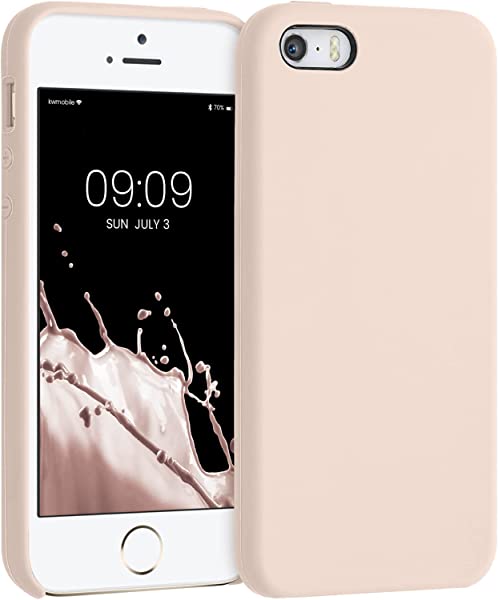 iPhone SE (1.Gen 2016) 5 5S ケース TPU リキッド シリコン スマホケース カバー 耐衝撃 傷防止 サラサラ Case...(ココナッツミルク) 送