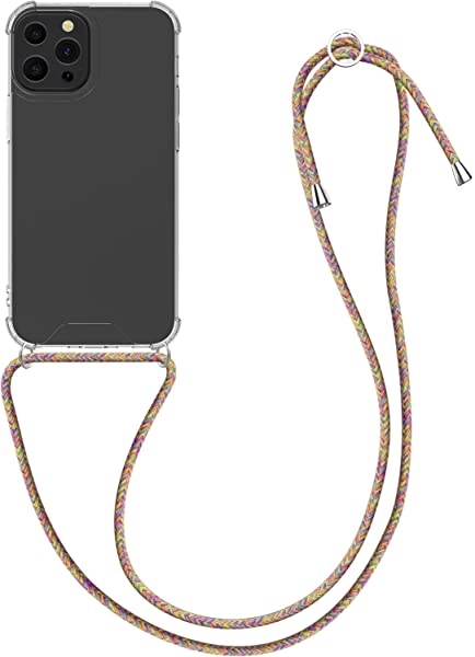 i Phone 13 Pro Max ケース スマホショルダー 携帯ストラップ付 スマホケース 斜めがけ 首掛け 落下防止 TPU...(透明 / ダークピンク / 紫色 / 黄色)特徴ぴったり: 以