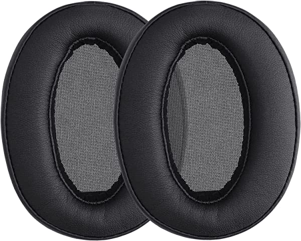 【2個セット】 イヤーパッド Sony WH-H910N ヘッドホン PUレザー イヤーパッドカバー 耳カバー 交換用...(黒色)