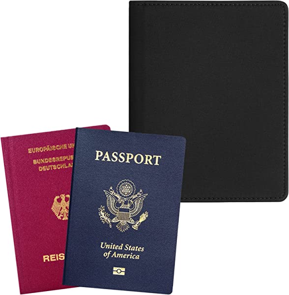 パスポート ケース カードポケット 付き ネオプレン 旅券カバー パスポートカバー カードケース 黒色 送料無料