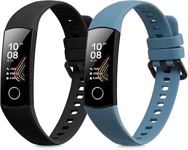【2個セット】 Honor Band 5 / Band 4 バンド 交換ベルト シリコンバンド ソフト TPU 耐久性 黒色/ブルーグレー特徴ぴったり: 以下のデバイスに対応: Honor Band 