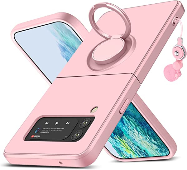 Galaxy Z Flip 3 5G ケース リング シリコン レンズ保護 薄型 360°回転 車載ホルダー TPU 一体型 防水 軽量 ストラップホール 黄変防止 四隅衝撃吸収 おしゃれ 滑り止め 