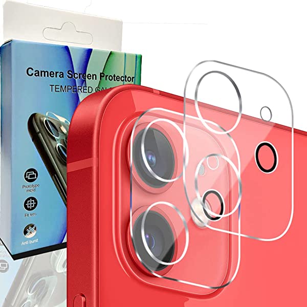 【2枚セット】 iPhone 12 カメラフィルム 硬度9H iPhone 12 強化ガラス カメラ 指紋防止/撥油性/高透過率/飛散防止/簡単貼り付け/自己吸