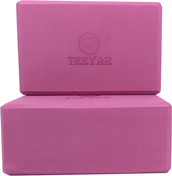ヨガブロック 2個セット 3サイズ 大きい 23 x 15 x 10cm(中密度) 全30色 初心者/上級な ヨガぶろっく (Yoga blocks set) (大きい 厚さ10cm/ローズ)ヨガブロ