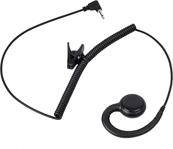 レシーバー用 トランシーバー用 1ピン 2.5φ インカム イヤホン アイコム/アルインコ/ヤエス/スタンダード/モトローラ/ケンウッド用のタイピン式イヤホンマイクに適合 耳掛け型 片耳2.5MM 耳