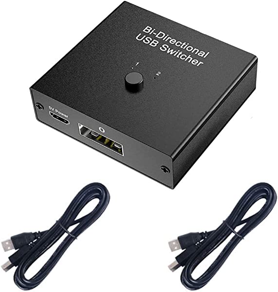 2ポートUSB2.0切替器 USB-A タイプA 双方切替器 2台用 アップルMAC対応 キーボード マウス プリンター パソコン 手動切替USB切替器 2台PC用