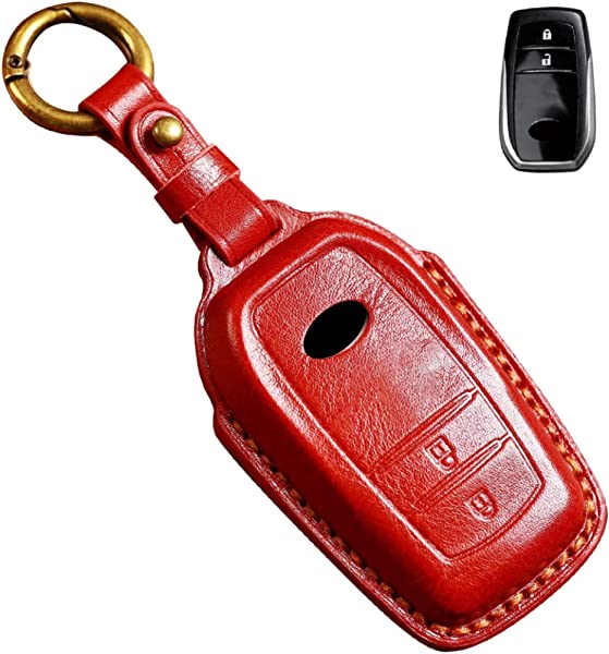 キーケース トヨタ 用 スマートキーケース キーカバー 2ボタン 本革 レザー トヨタ 専用設計TOYOTA 新型 シエンタ ヤリス YARIS マークX イエローレーベルMARK X Yellow 