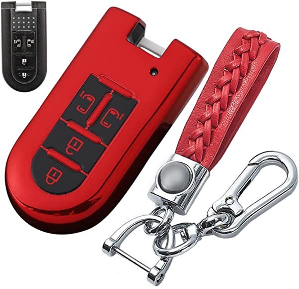キーケース トヨタ用 スマートキーケース キーカバー 4ボタン 柔らかい TPU 手触りいい トヨタ専用設計 TOYOTA DAIHATSU タント/タントカスタム/ウェイク/ムーヴ キャンバス/トー