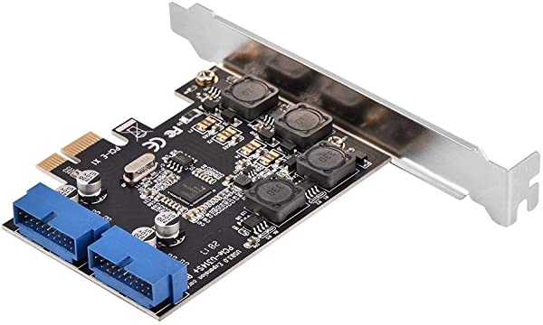 【pcieカードUSB 3.0】 pcieカードUSB 3.0 PCI-E PCI-Express to 内部usb2ポート 転送速度最大5Gbps 低発熱 高速 安定動作 win XP win7 w