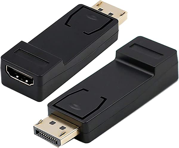 【2セット】 DisplayPort to HDMI 変換コネクタ 持ち運び便利 DisplayPort-HDMI変換アダプタDP HDMI ディスプレイポート(オス) →DP HDMI
