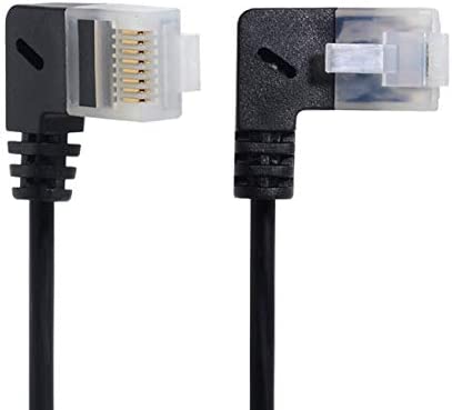 LAN ケーブル Cat6 イーサネット ケーブル Ultra Slim RJ45 左から右への角度付き 25cm UTP ネットワークケーブ ルパッチコード ラップト