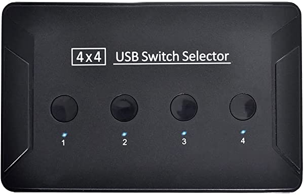 KVM USB 3.0 スイッチ セレクター 4ポート PC 共有デバイス キーボードマウススキャナープリンター用