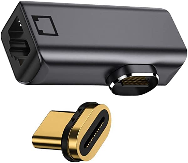 マグネット 角度付きタイプ USB-C Type-C USB3.1 1000Mbps ギガビット イーサネット ネットワーク LANアダプター ノートパソコン用 送料