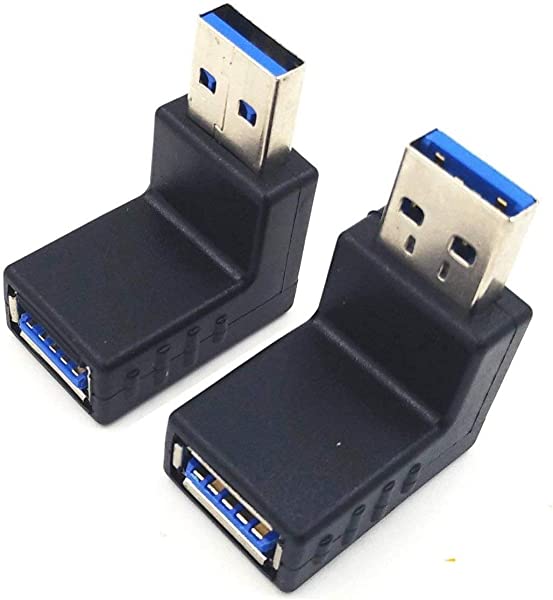 usb l型 アダプタ usb3.0 アダプター l字 USB 3.0 アダプタ 90度 USB 3.0 オス - メス 延長 アダプタ コンボ 上下 90度 直角 USB 3.0 超