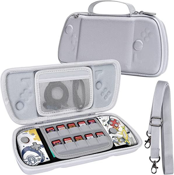 【 専用収納ケース】対応 Hori グリップコントローラー for Nintendo Switch Split Pad Pro/Compact ホワイト（ケースのみ）【互換品】