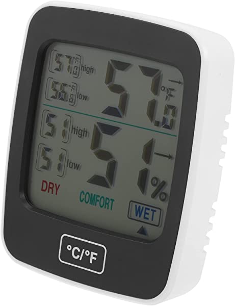 温湿度計 温度湿度計 快適レベル表示 バックライト機能 デジタル 華氏（°F）と摂氏（℃）高精度 マグネット・置き式・壁掛け・クリップ