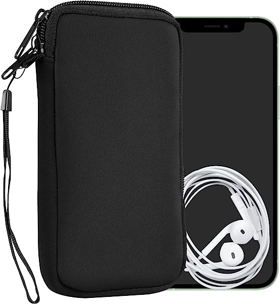 クッション ポーチ XL 6.7/6.8' ネオプレン スマートフォン 保護 ケース 黒色特徴全方位保護: 大切なスマホにこのスタイリッシュな保護ケースで新しい表情と強力な保護をプラスしてく
