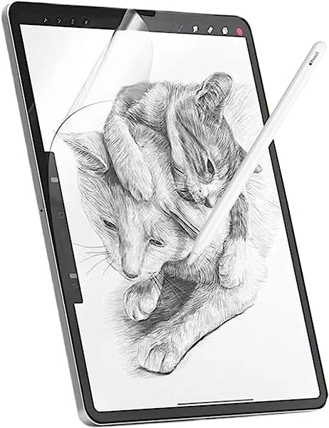 i Pad Pro 12.9 (第5世代 2021 / 第4世代 2020 / 第3世代 2018)用ペーパーフィルム ブルーライトカットペーパーテクスチャ保護フィルム 紙のような描き心地 指紋防止 