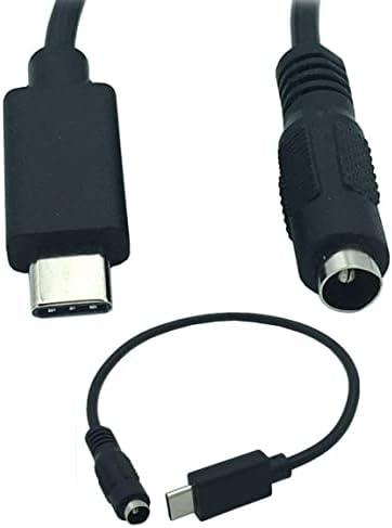 USB 3.1Type-C オス→DC5.5 X 2.5mm メス プラグ 延長充電ケーブル タブレット用 USB C オス-オス & メス 1組 5.5*2.1mm DC 電源プラグ[25c