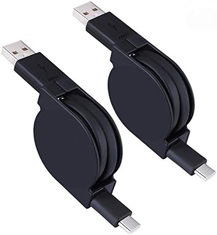 USB Type-Cケーブル 巻取り式 USB-C充電ケーブル[2本セット 1M]タイプ cケーブル スマホusbケーブル 充電コード 巻き取り充電ケーブル USB 2.0 ケーブル Sony Xpe