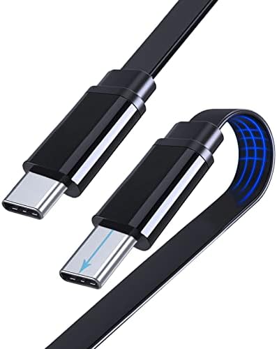 平らな USB-C to USB-C PD 60W 3A 急速充電データ同期コード Type C ケーブル 10mm延長ロングコネクタ 対応 Blackview AGM CAT DOOGEE CUBO