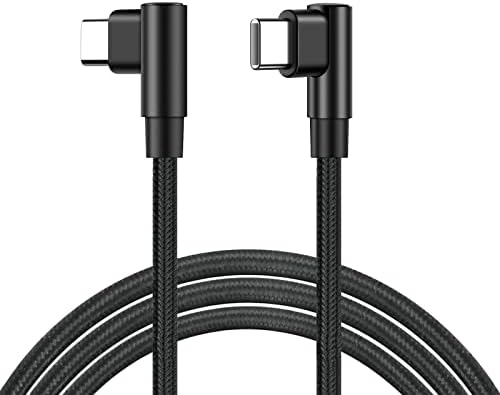 USB-C ケーブル L字型 60W 3A 急速充電 USB2.0規格 PD対応 高耐久ナイロン Type C (USB C to USB C) ケーブル 200cm ショート Type C to T