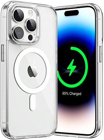 iPhone14ProMax 6.7インチ用 (14 Pro Max) マグネット ケース MagSafe ワイヤレス充電対応 衝撃吸収 バンパーカバー 傷つけ防止 透明バッ
