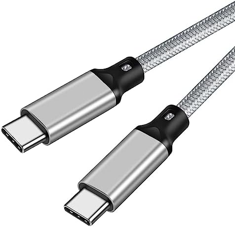 USB-C & USB-C ケーブル 20cm 100W PD対応 USB 3.2 Gen 2x2-20Gbpsデータ転送 PD3.0 QC3.0超高速充電 4K 60Hz 映像出力超高耐久ナ