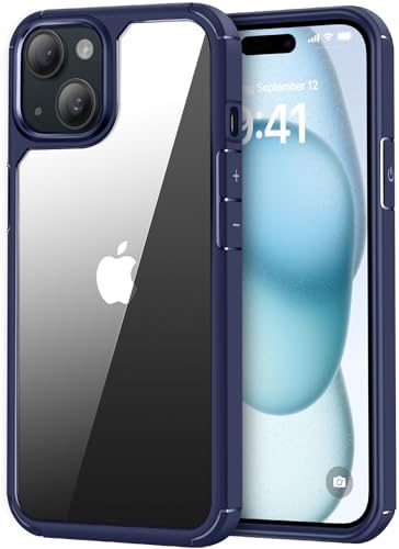 i Phone 15 ケース 薄型 黄変防止 耐衝撃 対応 アイフォン15 カバー 6.1 インチ （ブルー）i Phone 15 用ケース 6.1 インチ 薄型 黄変防止 耐衝撃 対応アイフォン15